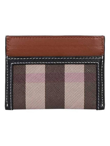 BURBERRY Karierter zweifarbiger Lederkartenhalter 8062301 151055928