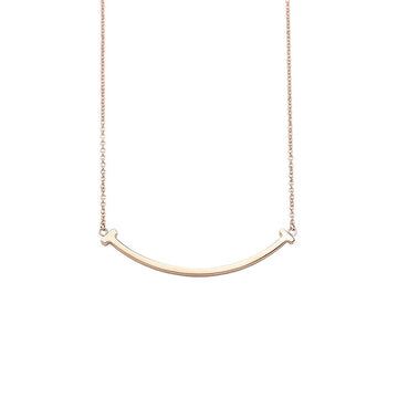 TIFFANY & CO ローズゴールド Tスマイル スモールペンダントネックレス 36660 153253950