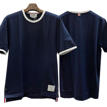 THOM BROWNE サイドスリットリングTシャツネイビー 153254599
