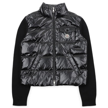 Moncler Women's Badge Patch Mixed Padding Zip-Up Jacket 152100709