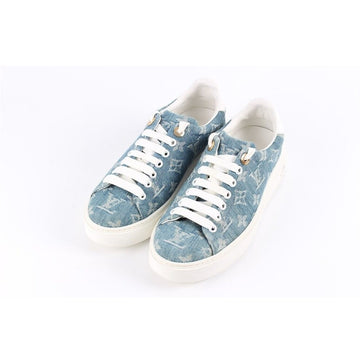 Louis Vuitton Denim Monogram Timeout Sneakers 36 153263566