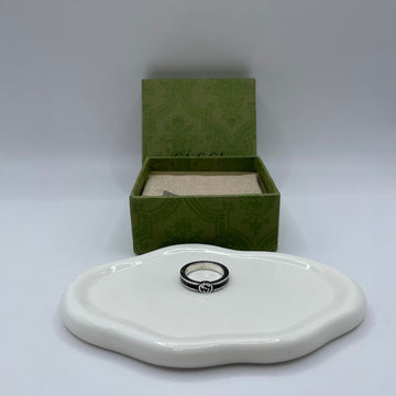 Gucci Interlocking Black Ring Size 16 153287833
