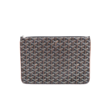 GOYARD Senat MM Clutch aus schwarzem Leder kk18851220 153290435