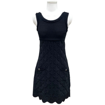 CHANEL Button Knit Sleeveless Dress 153297289