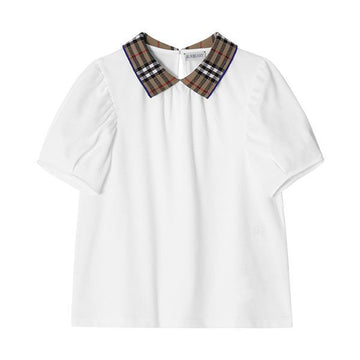 Burberry Check Polo Short Sleeve T-Shirt for Girls 144731865
