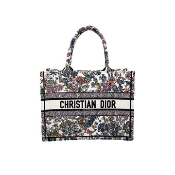 Dior Lucky Flower Calendar All-Over Embroidered Canvas Book Tote Medium 36 SKU kk89767400 153340557