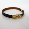 Hermes Black Gold Buckle Reversible Bracelet XS 153340683 [P]