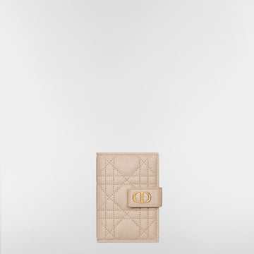 DIOR カード財布 パウダーベージュ カナージュ 子牛革 153350245