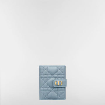 Dior Caro Dandelion Card Holder Cloud Blue Supple Calfskin 153350247