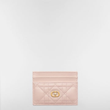 Dior Freesia Card Holder Powder Pink Lambskin 153350250