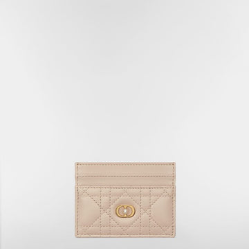 DIOR カード財布 パウダーベージュ カナージュ レザー 153350251