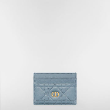 Dior Caro Freesia Card Wallet Cloud Blue 153350252