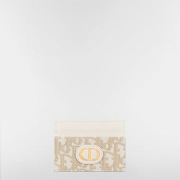 DIOR 30 Montaigne Freesia カードケース ゴールドトーン Oblique ジャカード 153350258