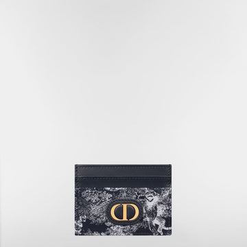 Dior 30 Montaigne Freesia Card Holder Blue Toile de Jouy Reverse Jacquard 153350260