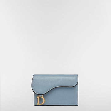 DIOR サドルブルーム カードケース クラウドブルー ヤギ革 153350287