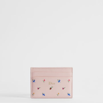 DIOR Kartenetui aus Lammleder mit Multi-Color Blumenmotiv Druck 153350293