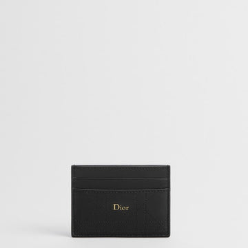 DIOR トリアノン フリージア カードウォレット ブラック フラット カナージュ ラムスキン 153350309