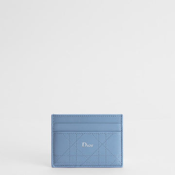 DIOR カードホルダー・フリジア・ブルー・ミオソティス・ラムスキン 153350307