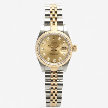 Rolex Original Diamond Datejust 26 Champagne Gold Women's Combo Watch 1995 153365532