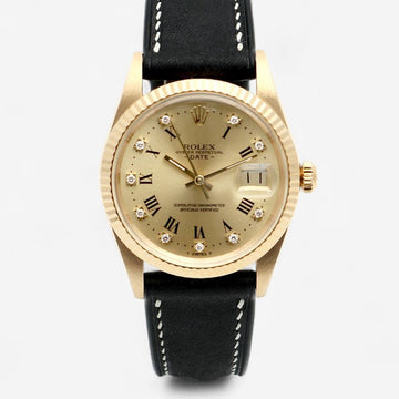 ROLEX Oyster Perpetual Date 15038 Herren Gold Uhr 34 Original Diamant 1988 153366481