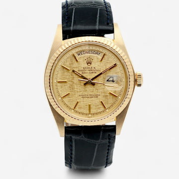 ROLEX 未使用のボカシダイヤルデイデイト36ヴィンテージ1803メンズレザーウォッチ1976年生 153366484