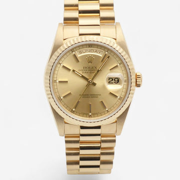 ROLEX デイデイト36 レイルダイヤル 18238 ゴールド メンズ 腕時計 1995年製 153366489