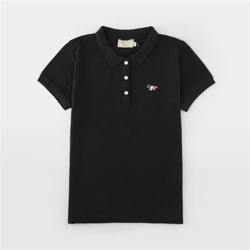 Maison Kitsune Tricolor Fox Patch Polo Short Sleeve T-Shirt 150781972