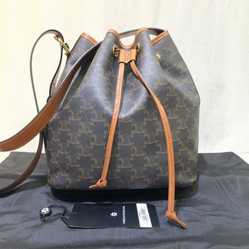 CELINE トリオペ キャンバス ドローストリング バケットバッグ ショルダーバッグ 153366944