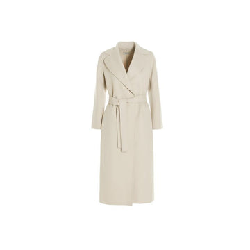 MaxMara Belted Long Wool Coat Ecru 25FW 2529016043 031 149845687