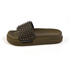 Christian Louboutin Pool Fun Flat Slide Slipper Khaki 1211099 E410 153367816 [P]