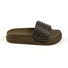 Christian Louboutin Pool Fun Flat Slide Slipper Khaki 1211099 E410 153367816 [P]