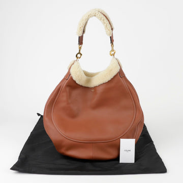 CELINE Lindre Shearing Hobo Schultertasche 153144095