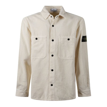 STONE ISLAND オーガニックコットンコーデュロイ800コンフォートフィットオーバーシャツ アイボリー 1200012 S0212 V0093 150664579