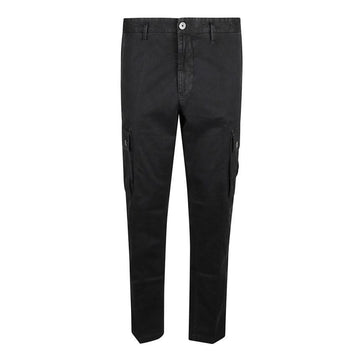 Stone Island Organic Broken Twill Cotton Old Effect Slim Fit Cargo Pants Black 3100034 S00L1 V0129 150668139