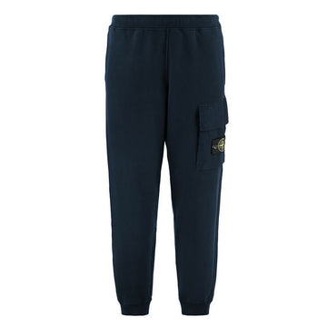 STONE ISLAND Velours Beintaschen-Detail Reguläre Passform Jogginghose Navy 6200003 S0A20 V0020 150745002