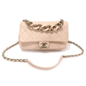 CHANEL CC Flap Bold Chain 2WAY in Pink Lambskin AS1353 153369467