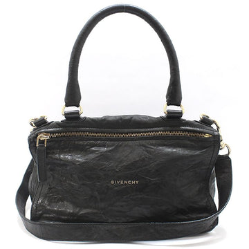 Givenchy Black Wrinkled Gold Plated Pandora Medium Shoulder Bag 153370187