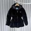 PRADA (A+/38) / ブラックベロアダウンパディングジャケット 153374198 [P]