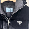 PRADA (A+/38) / ブラックベロアダウンパディングジャケット 153374198 [P]