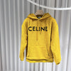 Celine Glitter Logo Alpaca Hoodie Yellow 153374499 [P]