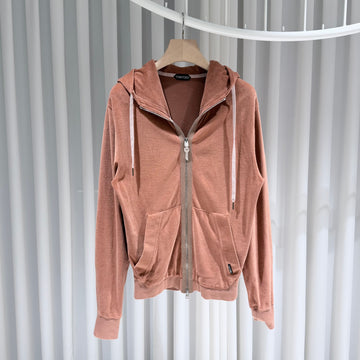Tom Ford Velvet Velour Two-Way Hooded Zip-Up A+/S 153374546