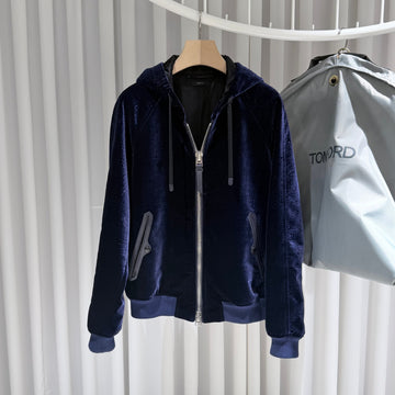 TOM FORD (A+/54) / ベルベット クロック エフェクト フーディ ジャケット 153375297