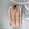 BRUNELLO CUCINELLI シアリングラムスキンブラウンコート A+/M 153376930 [P]