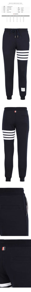 THOM BROWNE Klassische diagonale Baumwoll-Traininghose Navy MJQ008H 00535 461 118712218 [P]