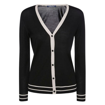 MaxMara V-Neck Wool Cardigan Black 2393460139 012 63808516