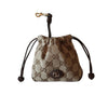 Gucci Minuet GG Canvas Mini Drawstring Nano Pouch Keychain Beige Brown 837666 153394945 [P]