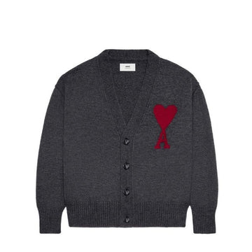 AMI Big Logo Merino Wool Cardigan 018 084 150503200