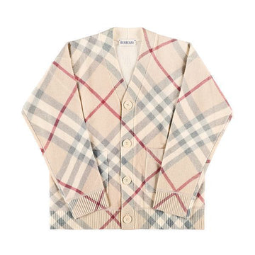 BURBERRY Kariertes V-Ausschnitt Kinder Cardigan 8093145 A2205 144731737 [P]