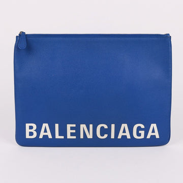 BALENCIAGA ロゴ ブルー ラージ クラッチバッグ 579550 153407961