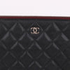 CHANEL Große Clutch aus Kaviarleder mit Silberbeschichtung 12345 153410342 [P]
